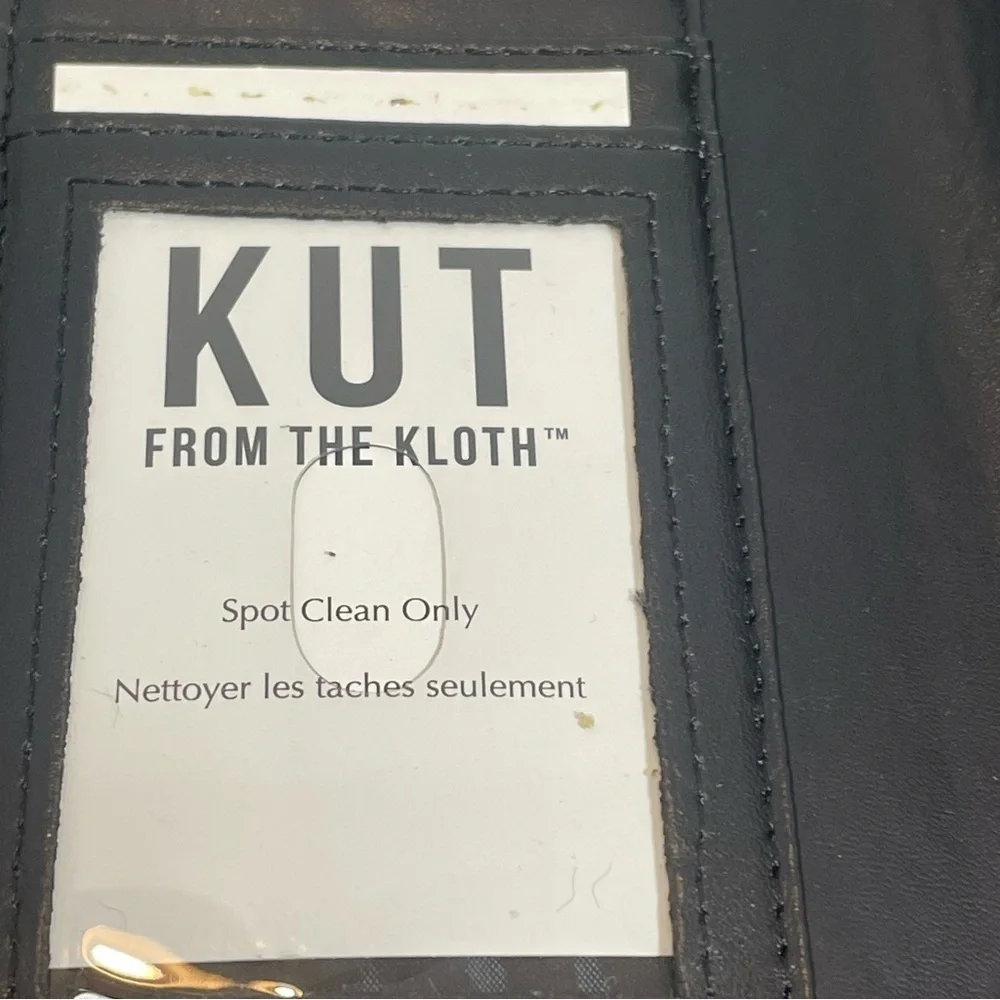 NEW KUT FROM THE KLOTH SLIM STRIPED WALLET-BLACK & WHITE.Dust bag. No tags.